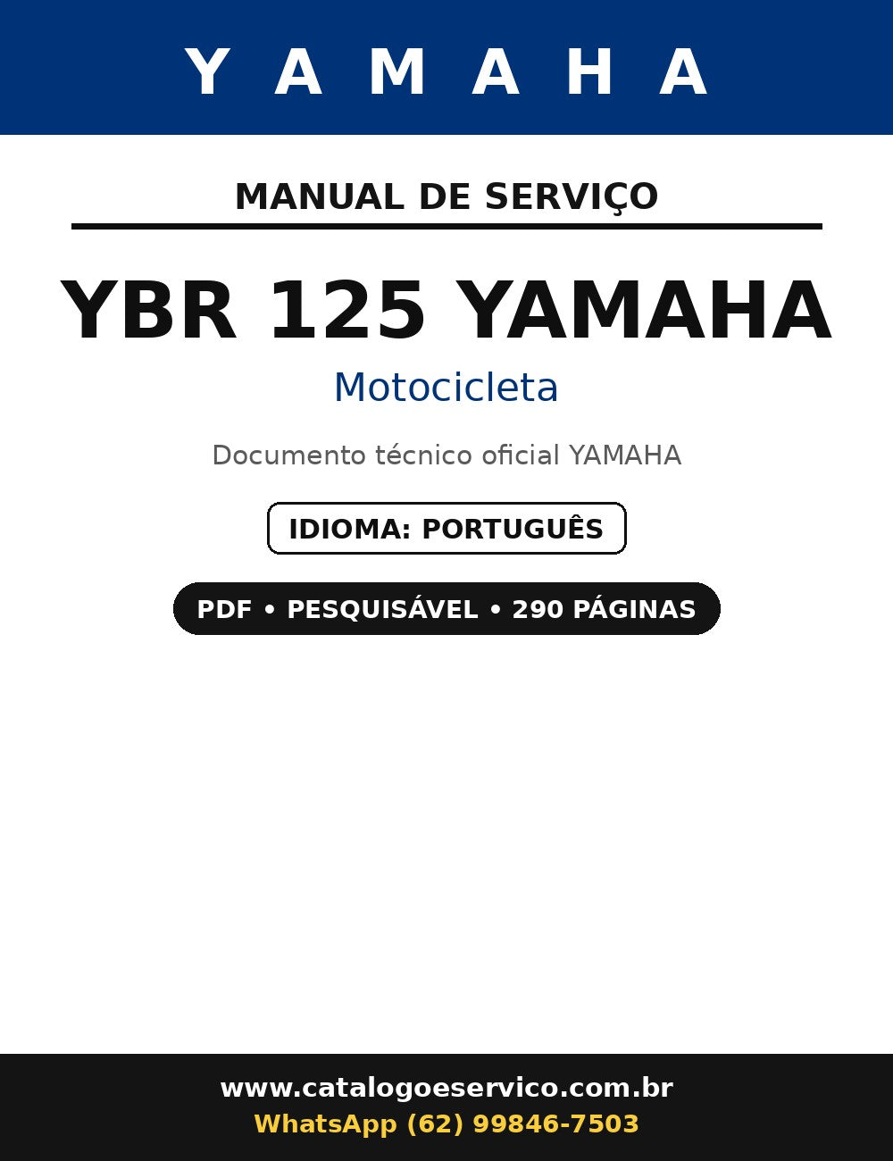 Manual De Serviço Moto Ybr 125 Yamaha
