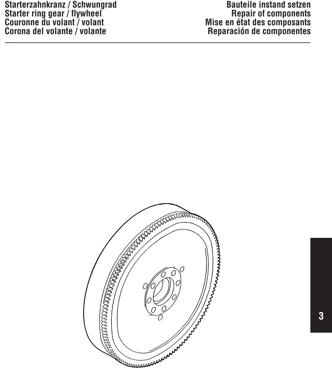 Detalhe de conjunto do Manual de Oficina Deutz 1011 F com as referências de fábrica