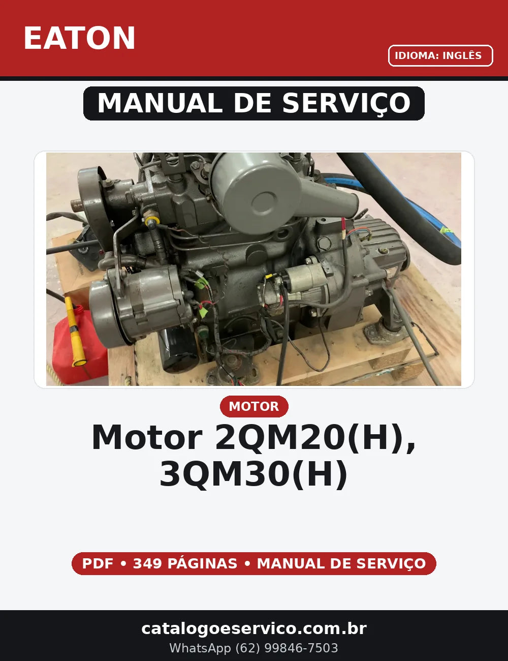 MANUAL DE SERVIÇO MOTOR - 2QM20(H), 3QM30(H) EATON — capa do manual de serviço