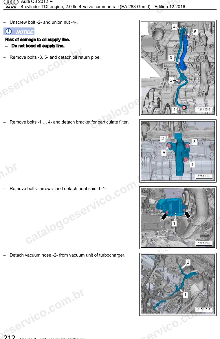 Página ilustrada do manual de serviço do motor 2.0 TDI EA288 (CUVC) — Audi Q3 — figura 2