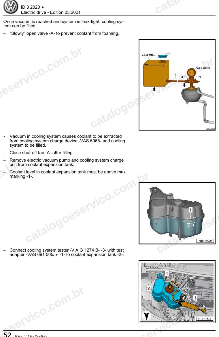 Página ilustrada do manual de serviço do motor Motor Elétrico de Tração (EBJA) — ID.3 — figura 2