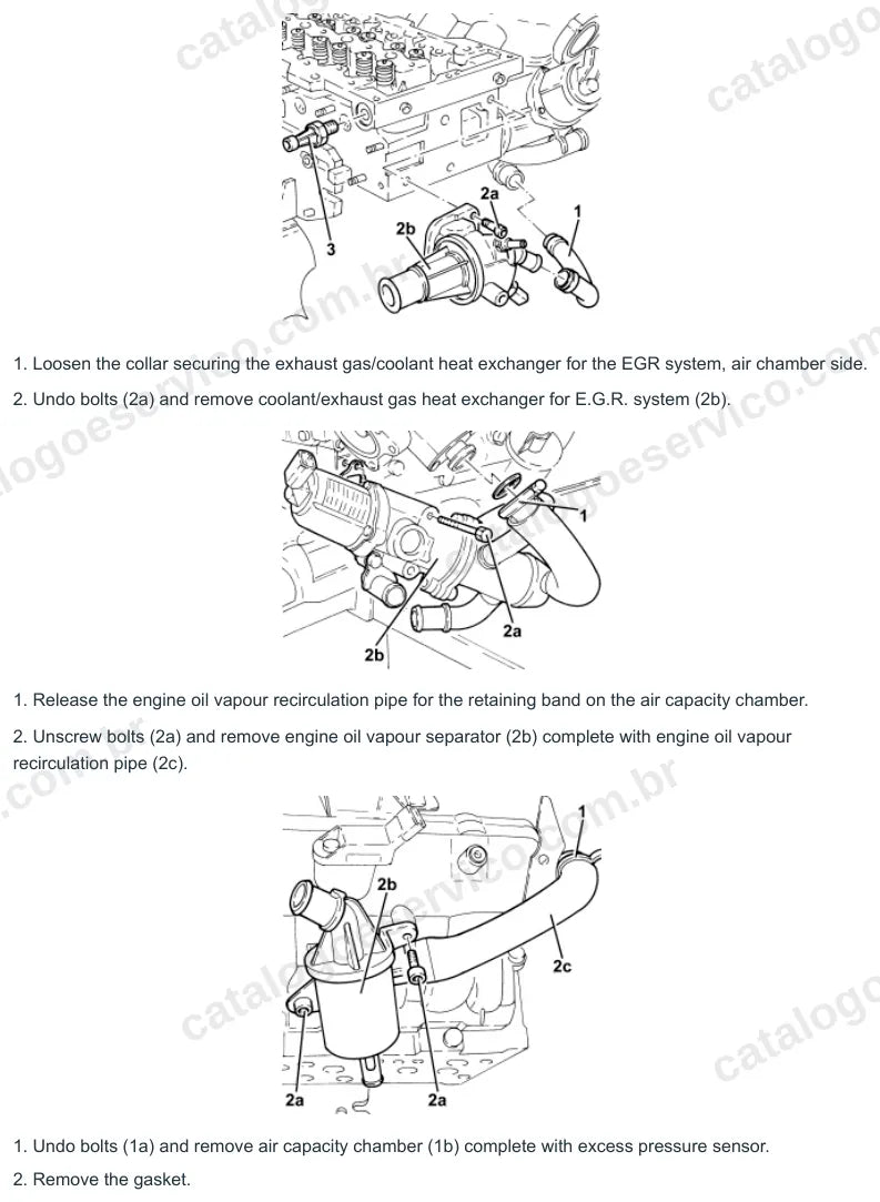 Página ilustrada do manual de serviço do motor Fiat 500 1.3 Multijet — figura 3
