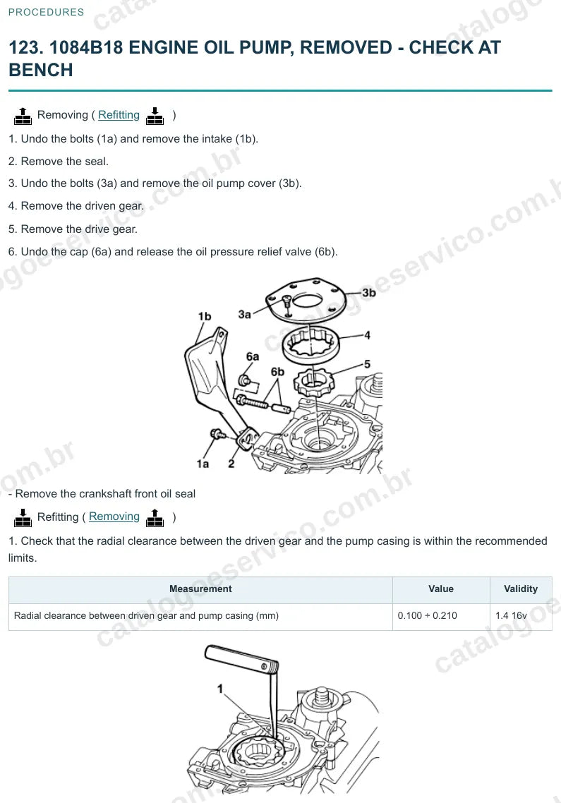 Página ilustrada do manual de serviço do motor Fiat 500 1.4 16V — figura 4