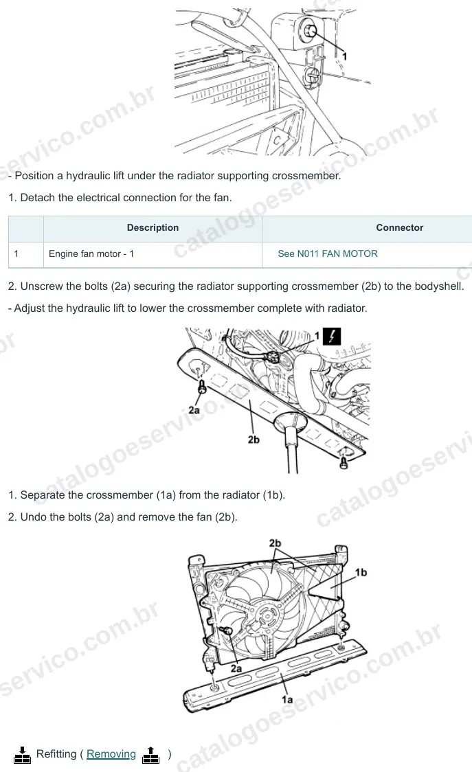 Página ilustrada do manual de serviço do motor Fiat Bravo 1.9 JTD 8V — figura 3