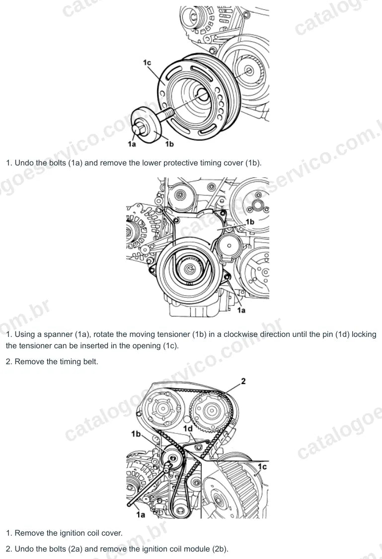 Página ilustrada do manual de serviço do motor Fiat Croma 1.8 — figura 3