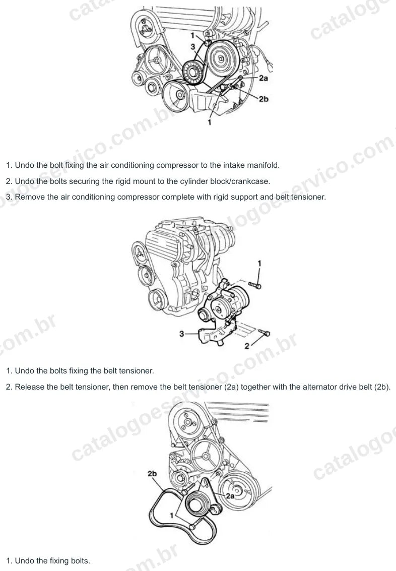 Página ilustrada do manual de serviço do motor Fiat Doblò 1.6 16V — figura 2