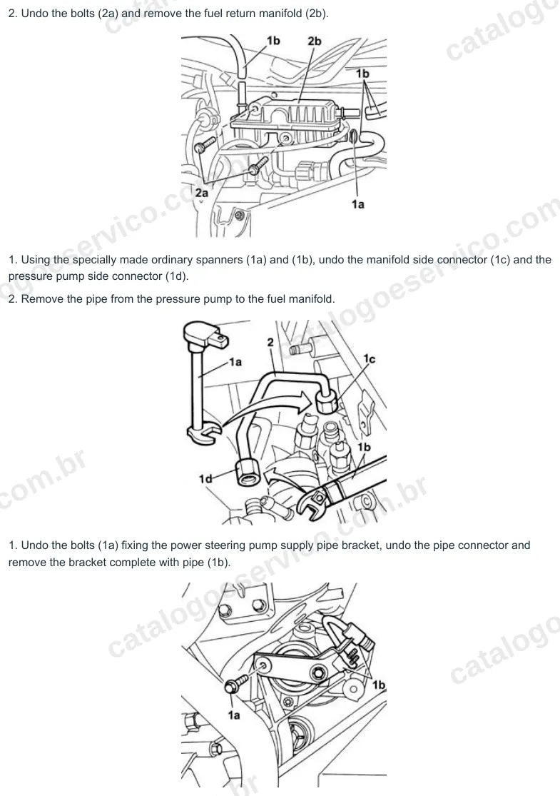 Página ilustrada do manual de serviço do motor Fiat Doblò 1.9 JTD 8V — figura 1