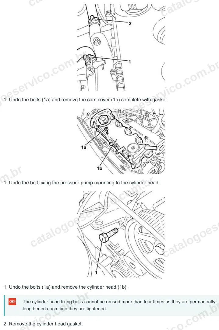 Página ilustrada do manual de serviço do motor Fiat Doblò 1.9 JTD 8V — figura 3
