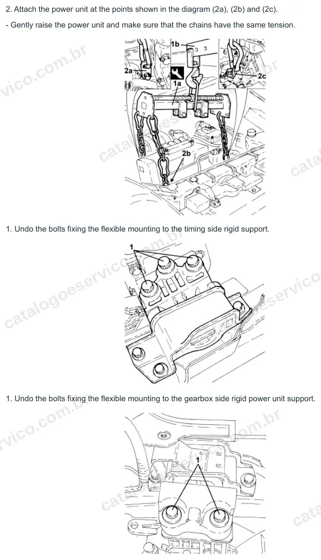 Página ilustrada do manual de serviço do motor Fiat Grande Punto 1.2 8V — figura 1
