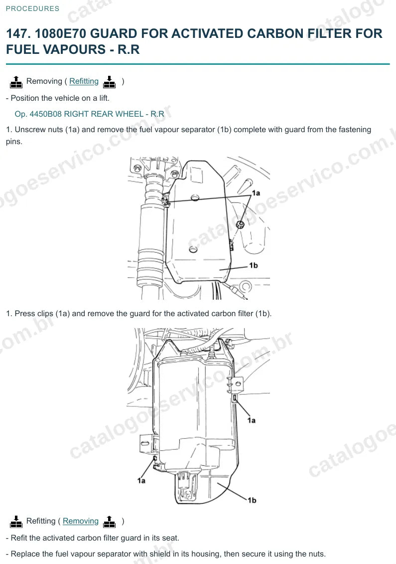 Página ilustrada do manual de serviço do motor Fiat Grande Punto 1.2 8V — figura 4