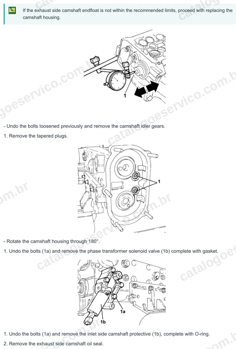 Página ilustrada do manual de serviço do motor Fiat Grande Punto 1.4 16V — figura 2