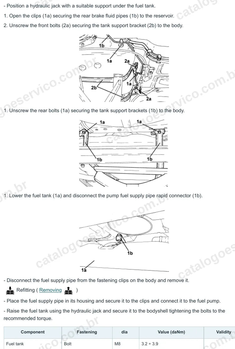 Página ilustrada do manual de serviço do motor Fiat Grande Punto 1.4 16V — figura 4