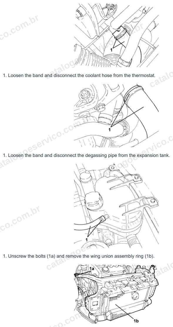 Página ilustrada do manual de serviço do motor Fiat Grande Punto 1.9 Multijet — figura 1