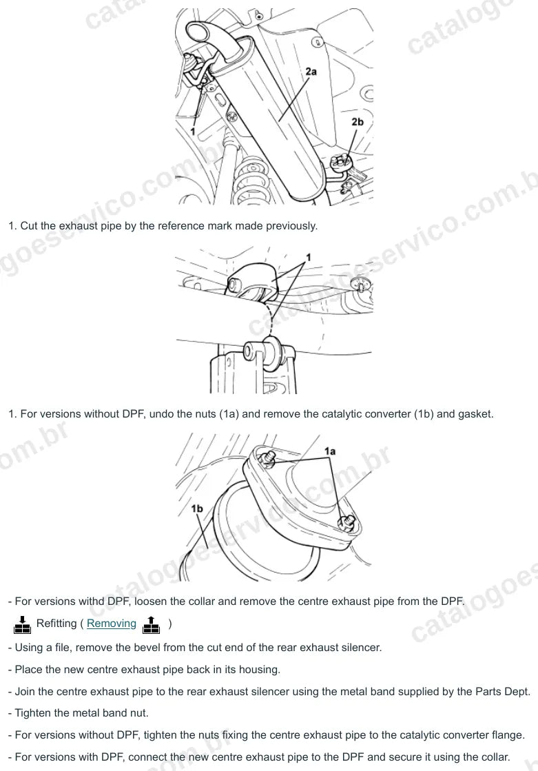 Página ilustrada do manual de serviço do motor Fiat Grande Punto 1.9 Multijet — figura 3