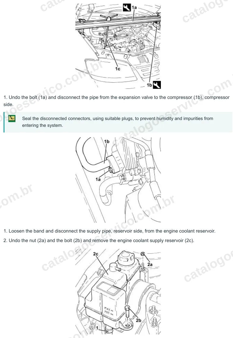 Página ilustrada do manual de serviço do motor Fiat Idea 1.3 JTD 16V — figura 3