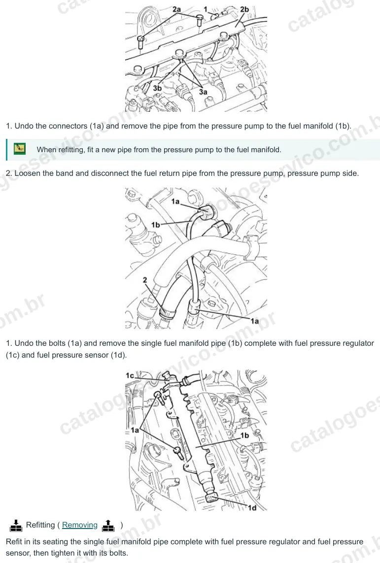 Página ilustrada do manual de serviço do motor Fiat Idea 1.3 JTD 16V — figura 4