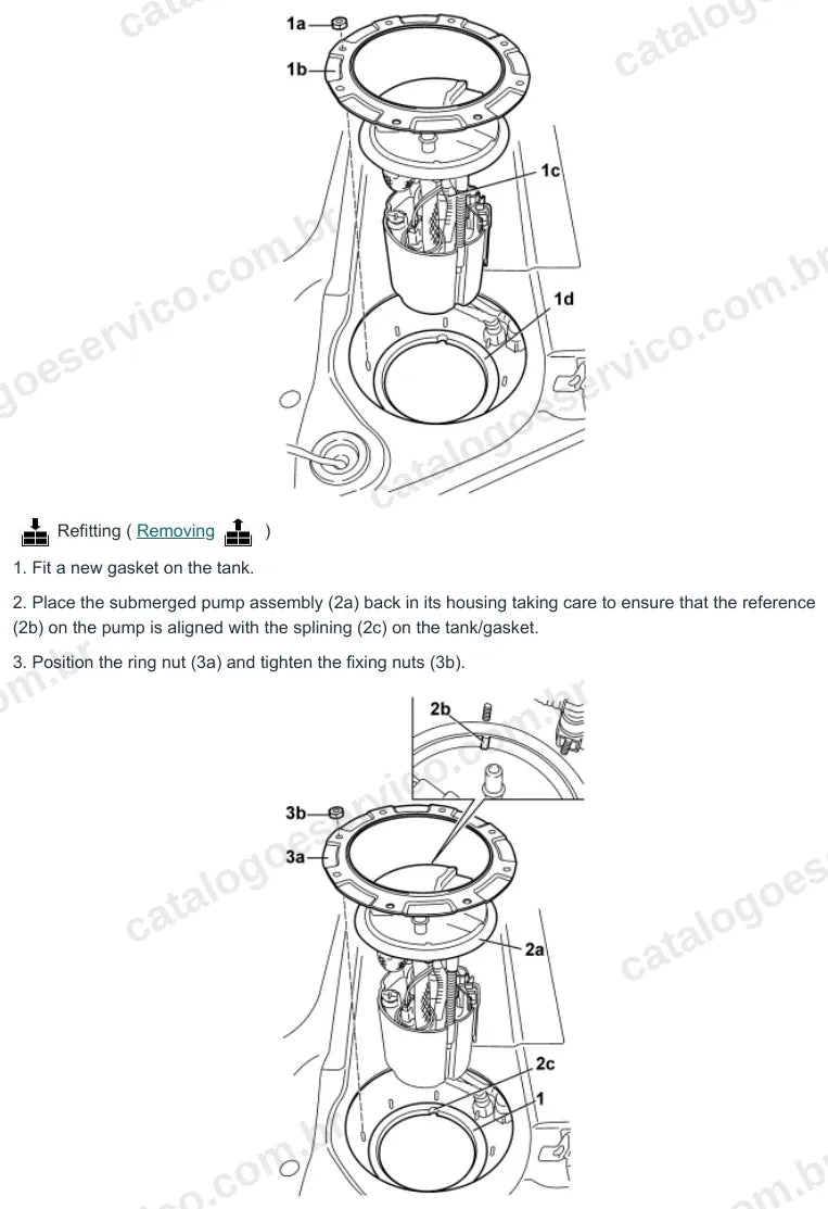 Página ilustrada do manual de serviço do motor Fiat Linea 1.4 8V — figura 1