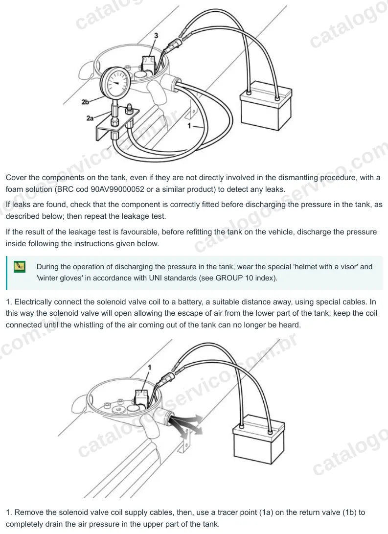 Página ilustrada do manual de serviço do motor Fiat Multipla 1.6 16V — figura 1