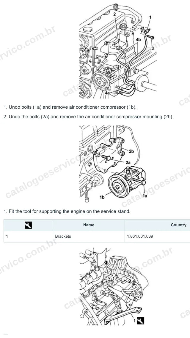 Página ilustrada do manual de serviço do motor Fiat Multipla 1.9 JTD 8V — figura 2