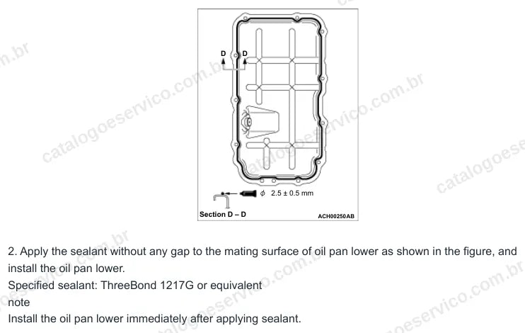 Página ilustrada do manual de serviço do motor Mitsubishi 4A91 1.5 16V — figura 2