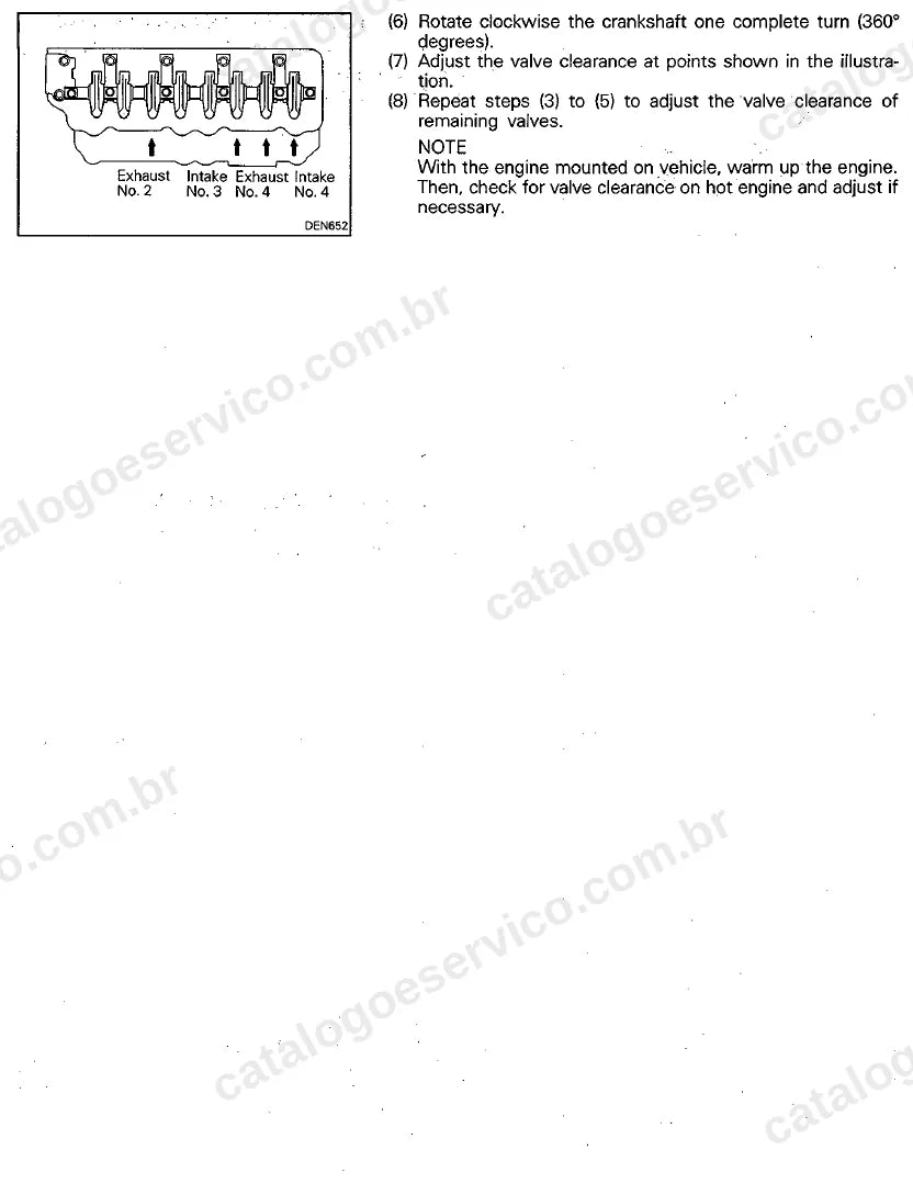 Página ilustrada do manual de serviço do motor Mitsubishi 4D65 e 4D68 Diesel 8V — figura 3