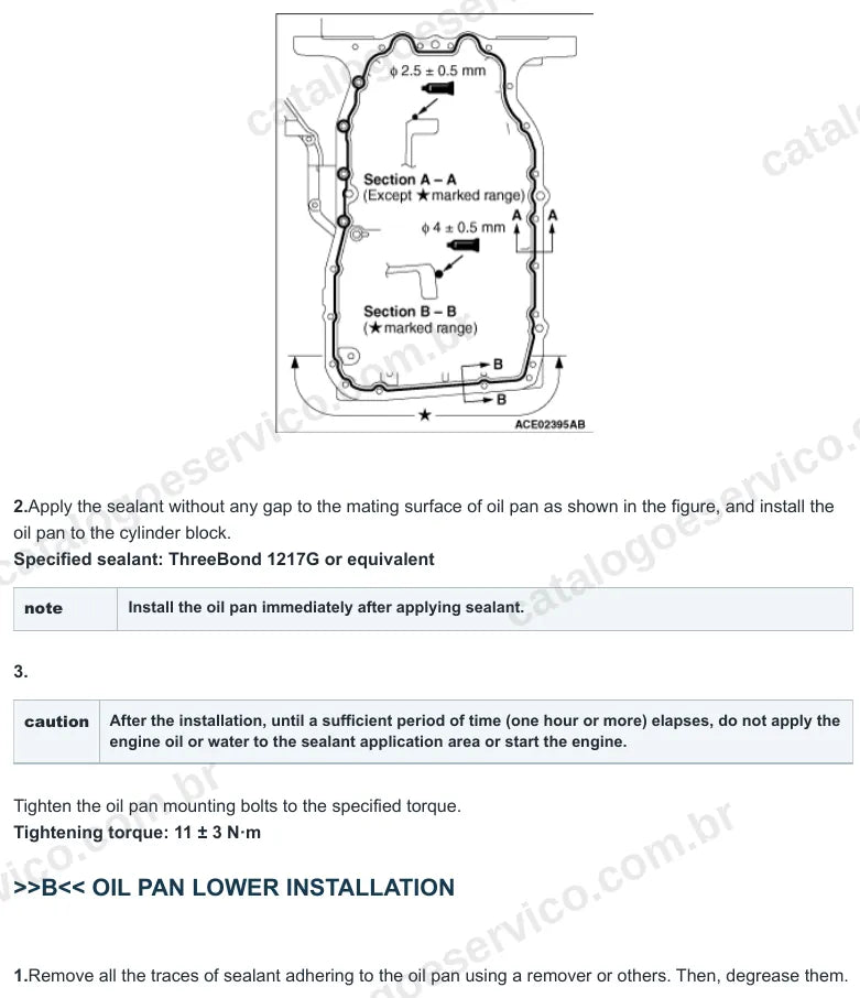 Página ilustrada do manual de serviço do motor Mitsubishi 4N15 2.4 DI-D Diesel 16V — figura 4