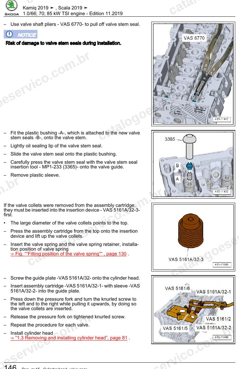 Página ilustrada do manual de serviço do motor 1.0 TSI 3 Cilindros (DKRF) — Skoda Kamiq e Scala — figura 4