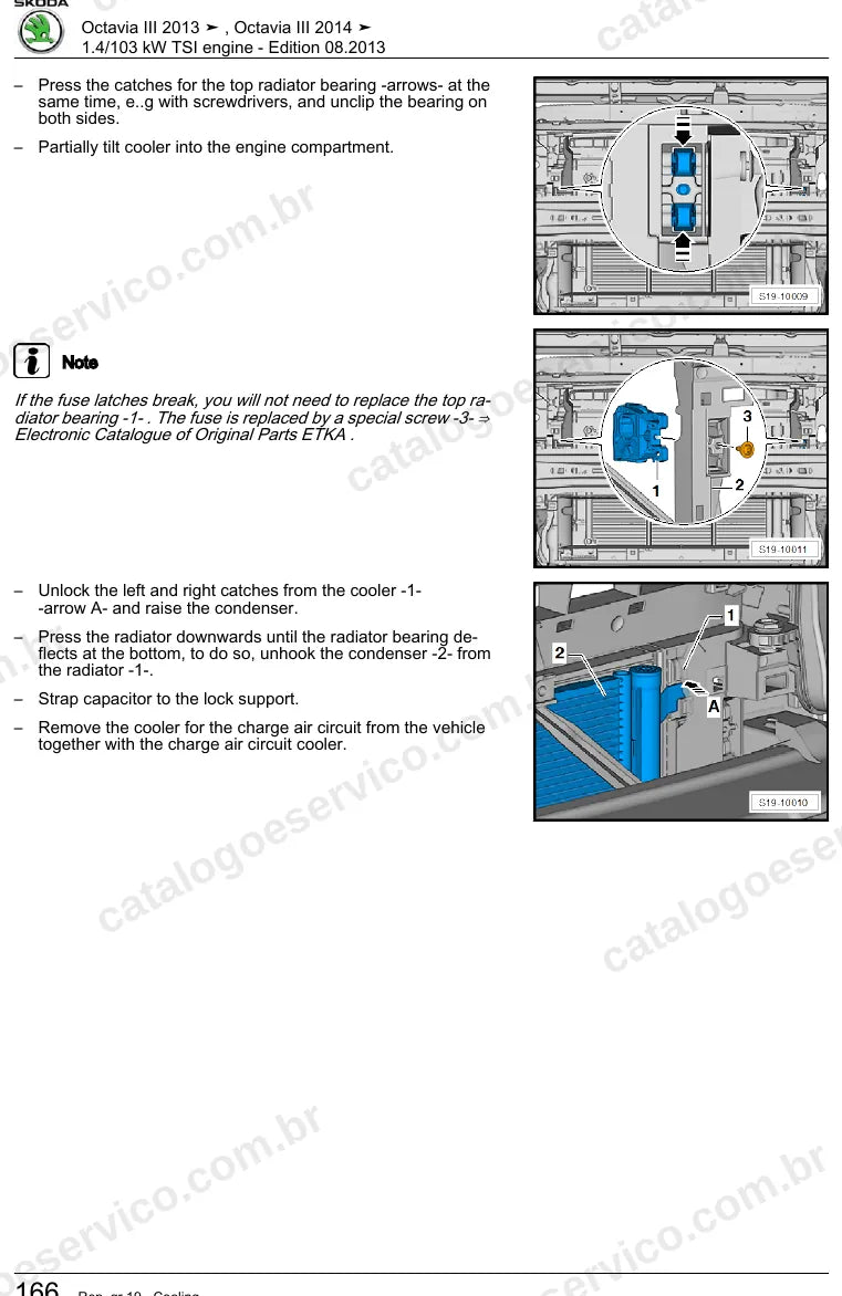 Página ilustrada do manual de serviço do motor 1.4 TSI 103 kW (CHPA) — Skoda Octavia III — figura 2