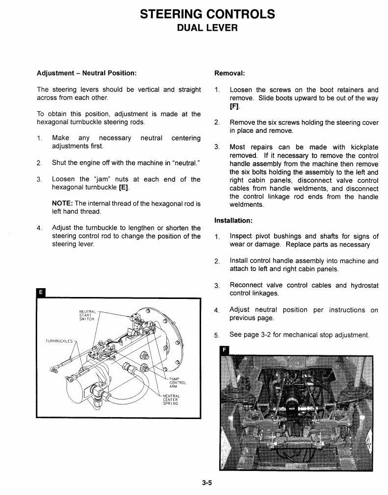 Manual de Serviço Mustang 2064 2074 Mini Carregadeira — acerto dos comandos e testes de pressão/vazão do skid steer clássico — página interna 1