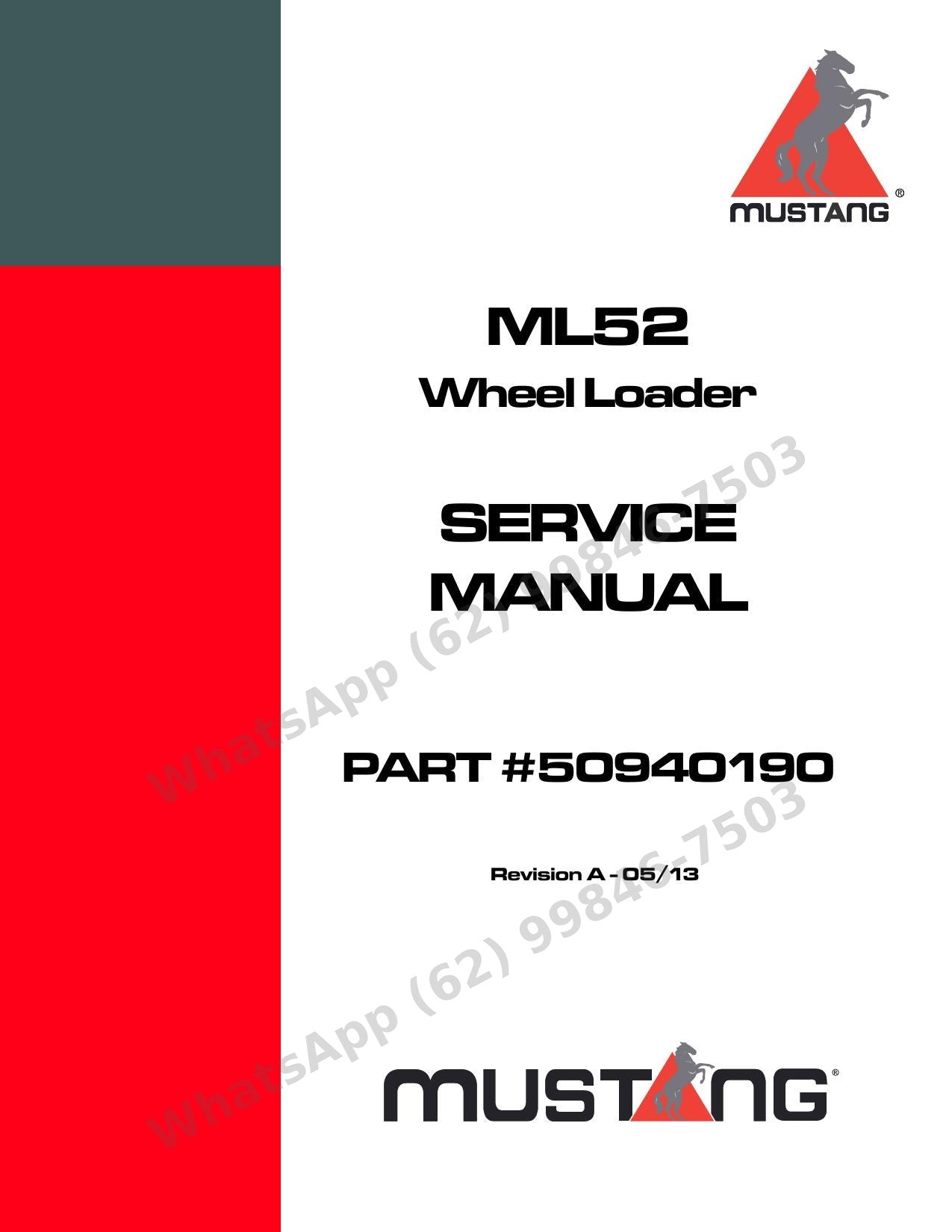Manual de Serviço Mustang 520 620 (ML25) Carregadeira de Rodas — oficina por grupos de serviço com Perkins 1004-4 e hidrostática Sauer