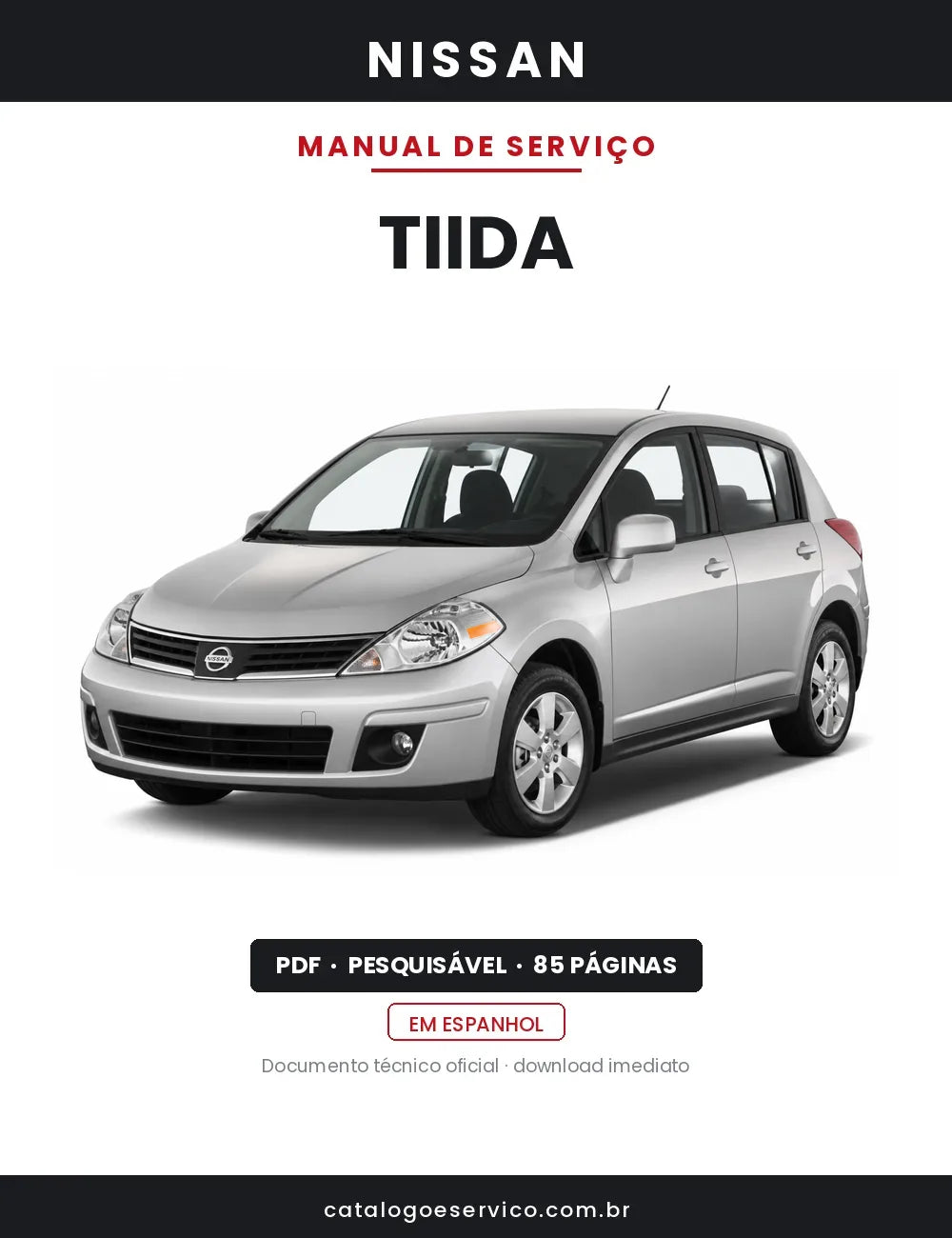 Manual de Serviço Nissan Tiida — capa
