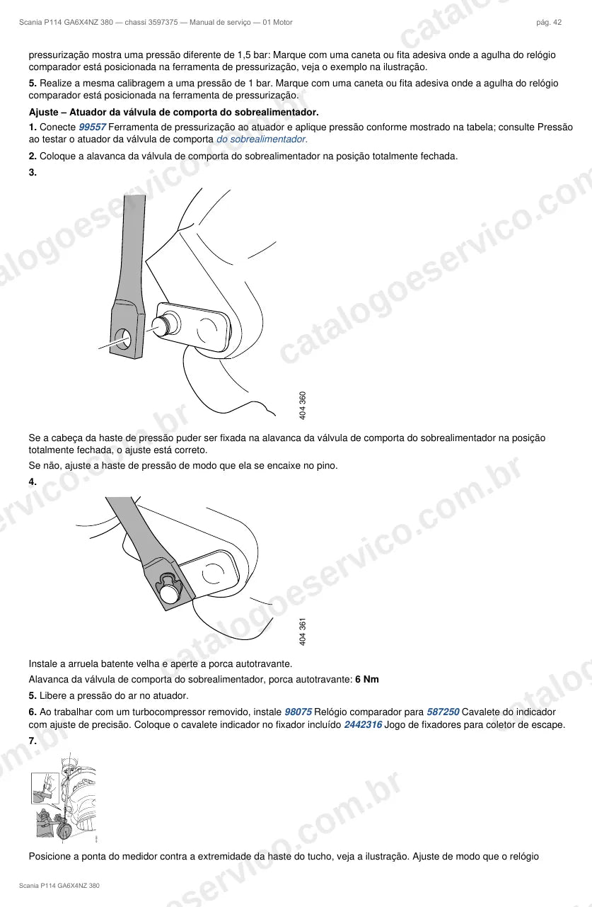 Ilustração do grupo motor no Manual de Serviço Scania P 114
