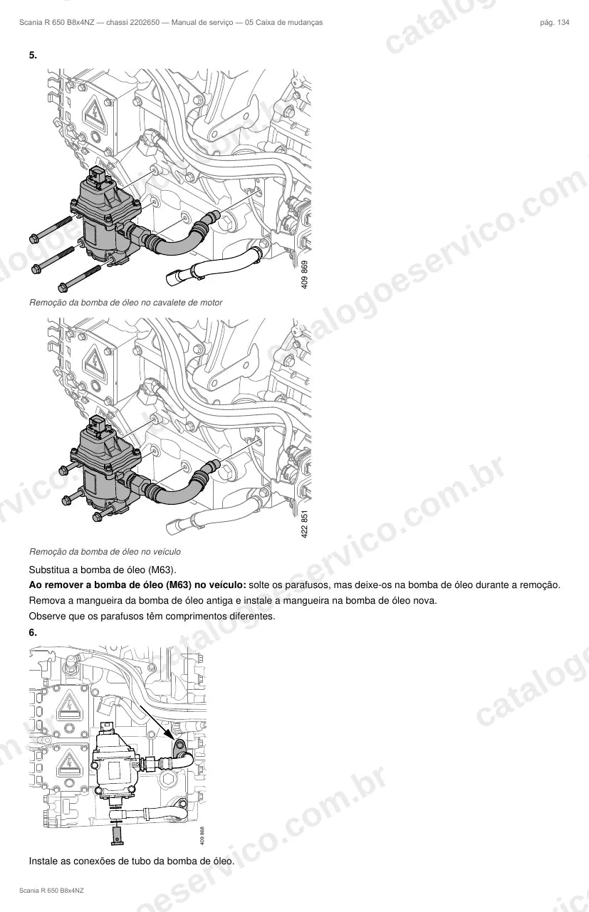 Ilustração do grupo caixa de mudanças no Manual de Serviço Scania R 650