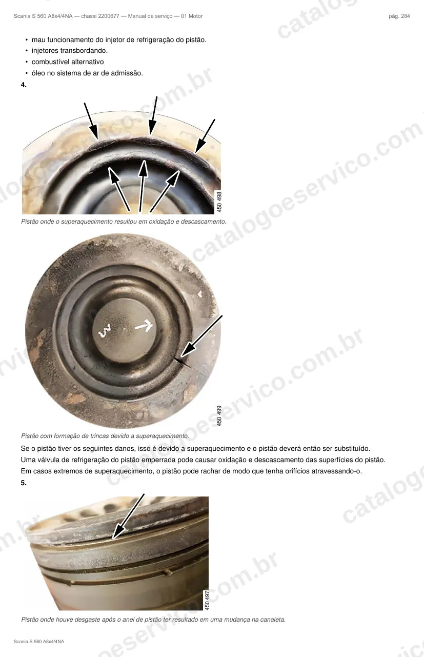 Ilustração do grupo motor no Manual de Serviço Scania S 560