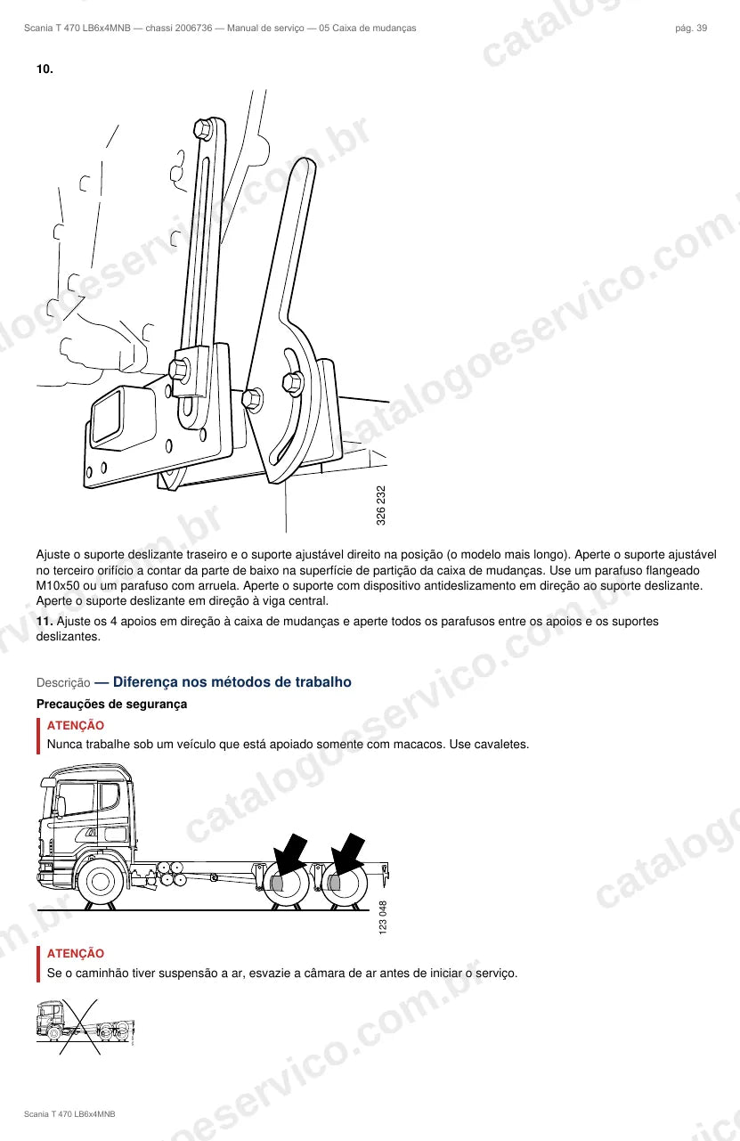 Ilustração do grupo caixa de mudanças no Manual de Serviço Scania T 470