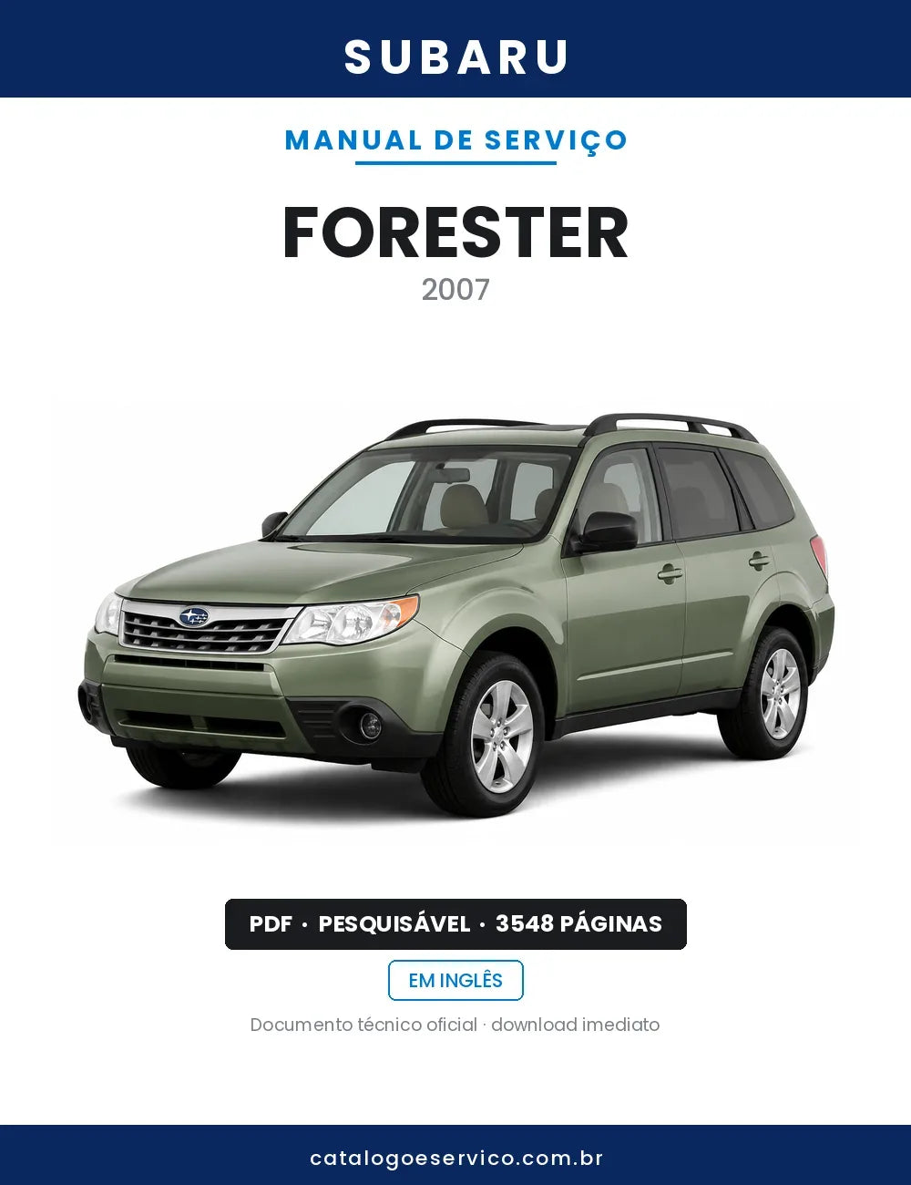 Manual de Serviço Subaru Forester — capa