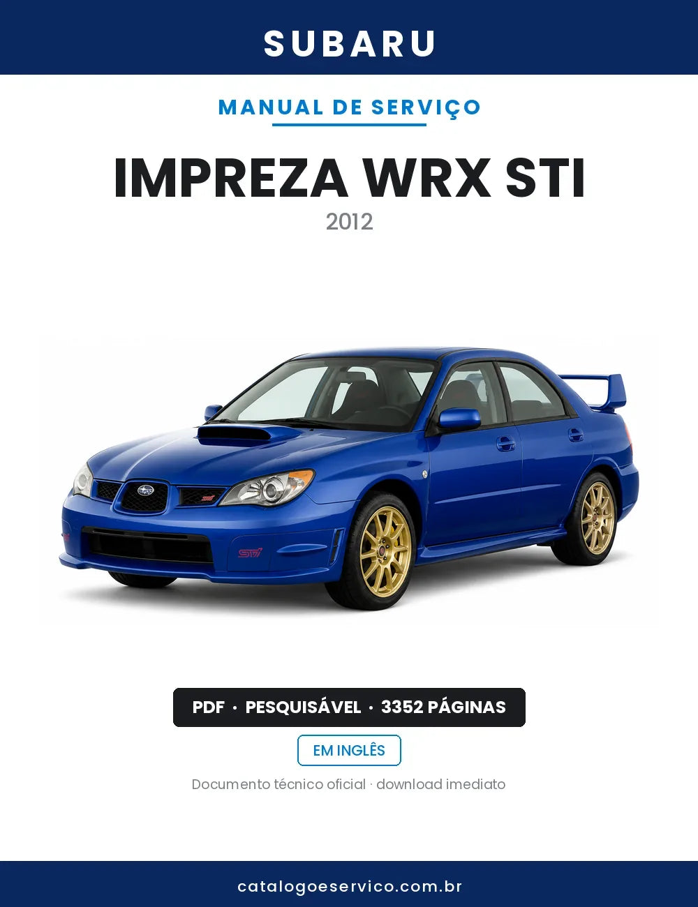 Manual de Serviço Subaru Impreza WRX STI — capa