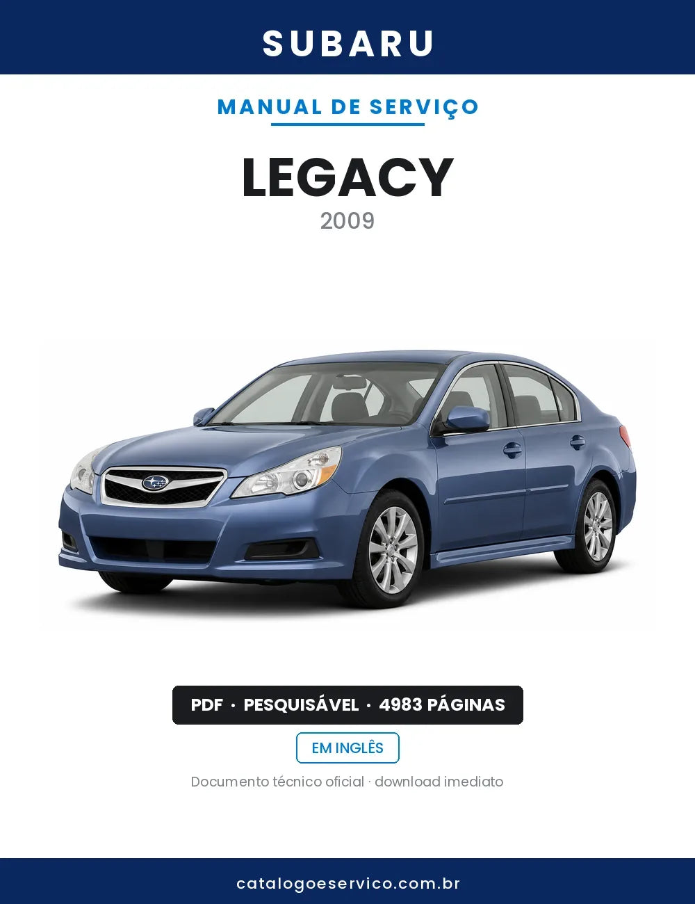 Manual de Serviço Subaru Legacy — capa