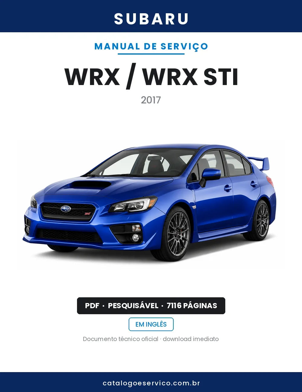 Manual de Serviço Subaru WRX / WRX STI — capa
