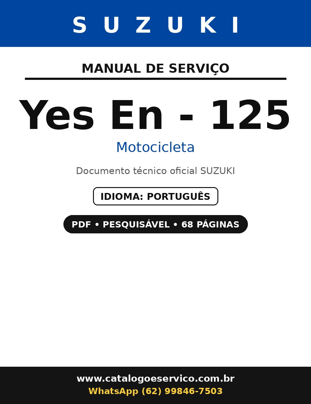 Manual De Serviço Suzuki Yes En - 125