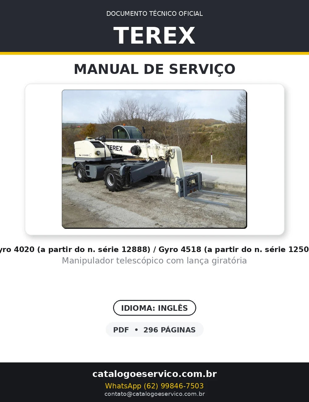 Manual De Serviço TEREX - GYRO 4020\GYRO 4518 - Manipulador Telescópico — capa