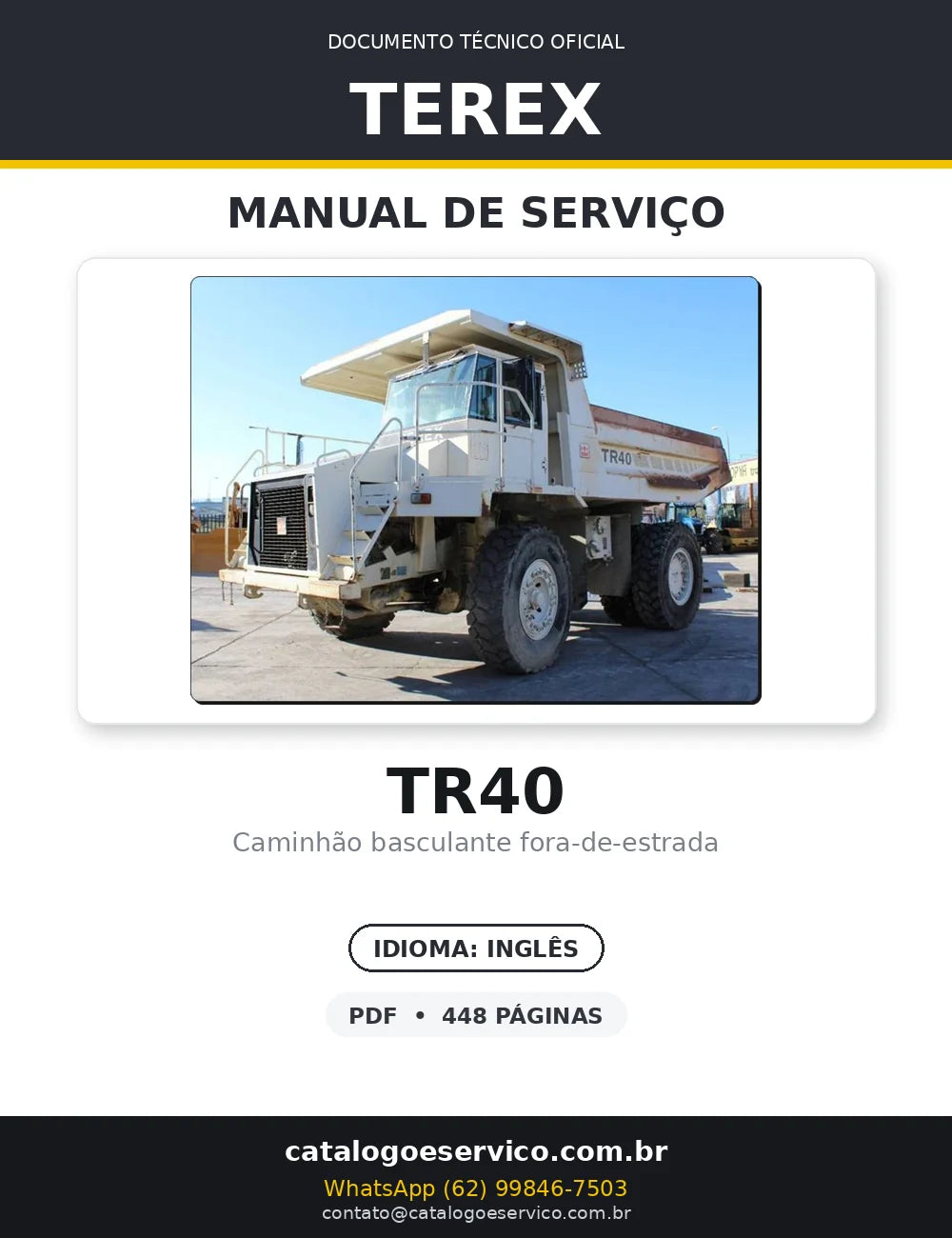 Manual De Serviço TEREX - TR40 - Caminhao Basculante — capa