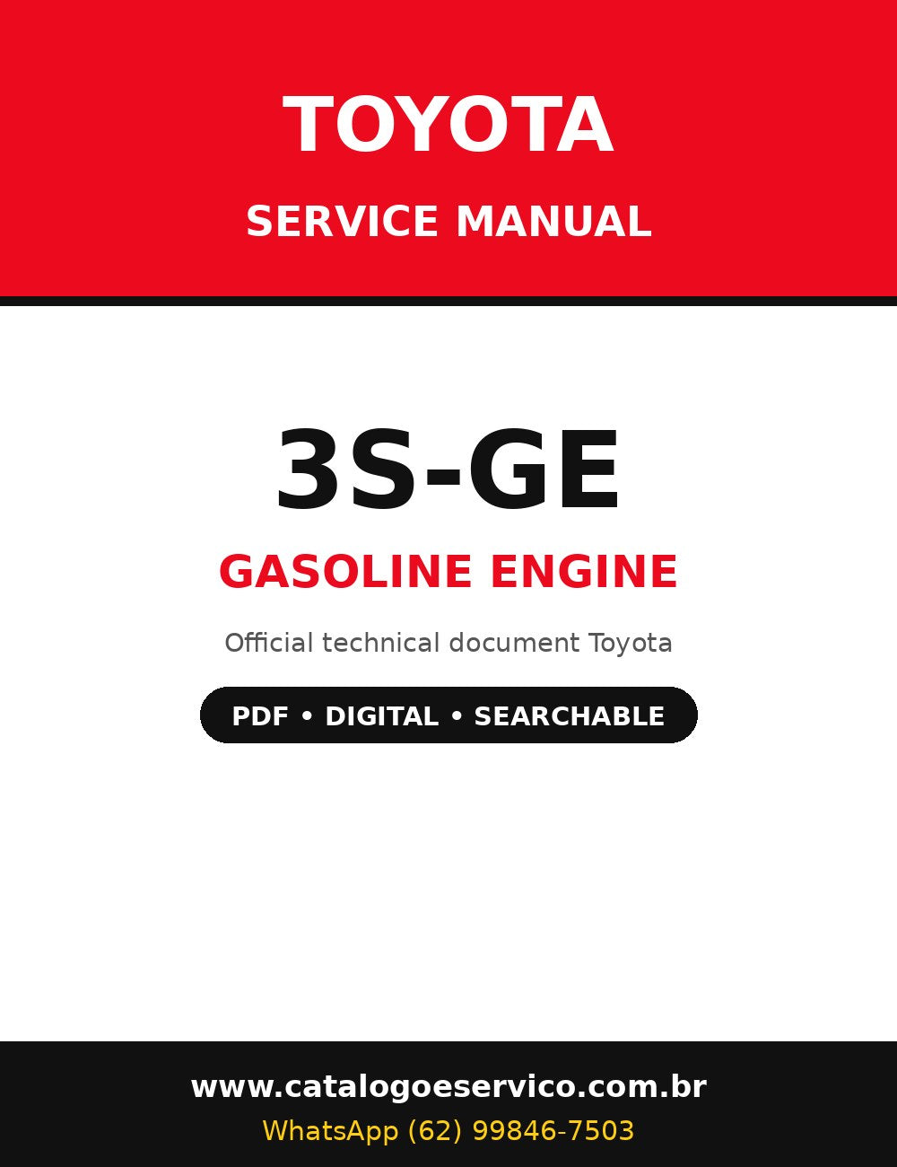 Manual de Serviço Toyota 3S-GE - Motor a Gasolina (Inglês)