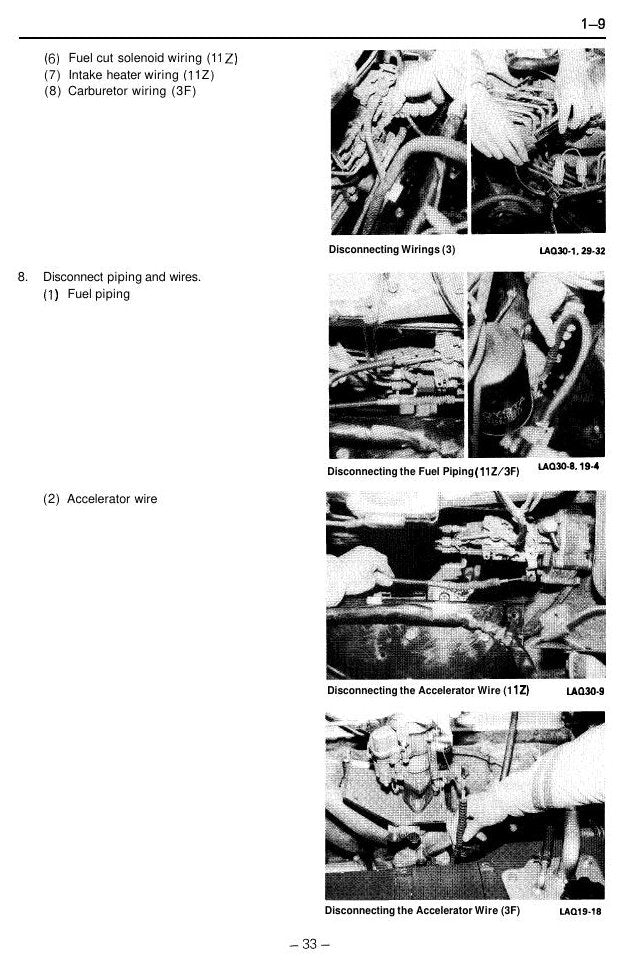 Manual de Serviço Toyota 5FG33-35, 5FD33-45, 5FGE35, 5FDE35, 5FDA50 Empilhadeira a Combustão — página interna 1