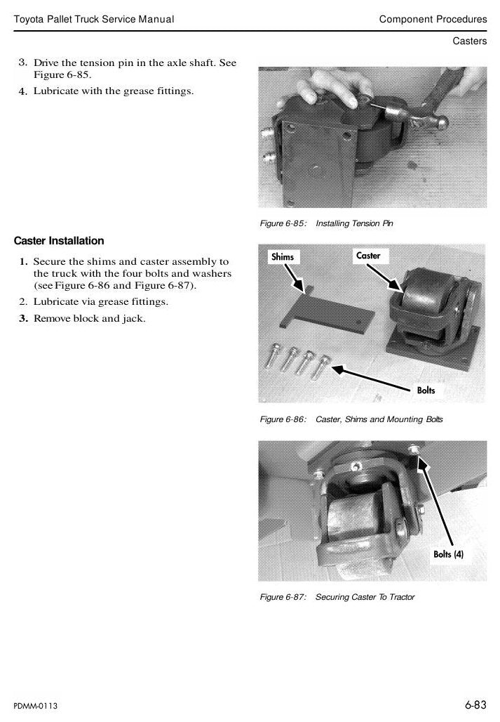 Manual de Serviço Toyota 6HBW-E-C30, 6HBE-C40, 6TB50 Transpaleteira Elétrica — esquema elétrico