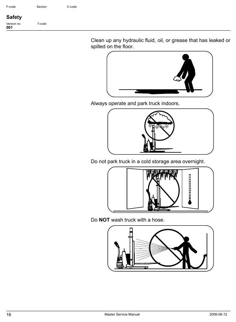 Manual de Serviço Toyota 7BWS10-13 Empilhadeira Elétrica Walkie — página interna 4