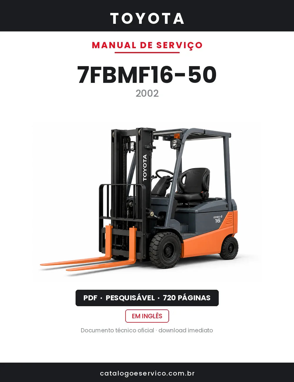 Manual de Serviço Toyota 7FBMF16-50 — capa