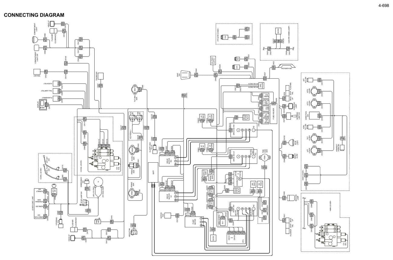Manual de Serviço Toyota 8FBES15U, 8FBE(H)U15-20 Empilhadeira Elétrica — esquema elétrico