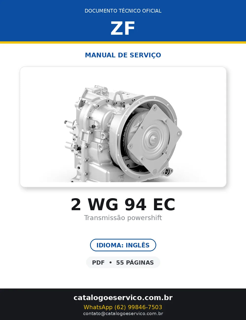 MANUAL DE SERVIÇO TRANSMISSÃO - 2 WG-94 EC - ZF - ERGOPOWER — capa