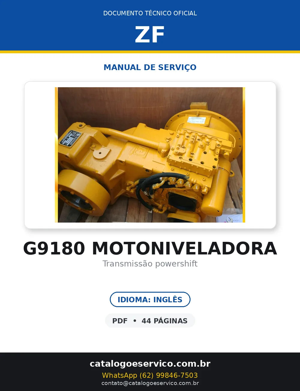 G9180 · Motoniveladora — transmissão, foto do produto 1